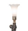 12" High White Tiffany Pond Lily Mini Lamp