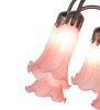 24" High Pink Tiffany Pond Lily 12 Light Table Lamp