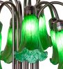 24" High Green Tiffany Pond Lily 12 Light Table Lamp