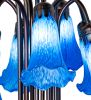 24" High Blue Tiffany Pond Lily 12 Light Table Lamp