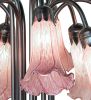 24" High Lavender Tiffany Pond Lily 12 Light Table Lamp