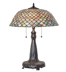 25" High Tiffany Fishscale Table Lamp