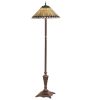 64" High Tiffany Jeweled Peacock Floor Lamp