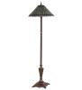 64" High Tiffany Jeweled Peacock Floor Lamp