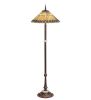 24" High Tiffany Jeweled Peacock Floor Lamp