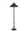 24" High Tiffany Jeweled Peacock Floor Lamp