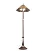 24" High Tiffany Jeweled Peacock Floor Lamp