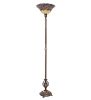 74" High Tiffany Peacock Feather Torchiere