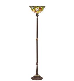 70" High Tiffany Rosebush Torchiere