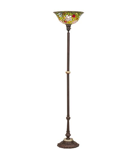 70" High Tiffany Rosebush Torchiere