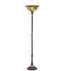 70" High Tiffany Rosebush Torchiere