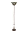 70" High Tiffany Rosebush Torchiere