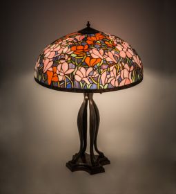 32"H Tiffany Magnolia Table Lamp