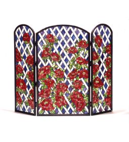 Rose Trellis Fireplace Screen - 40x34