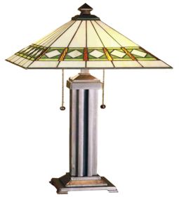 Diamond Band Mission Table Lamp - 24"H