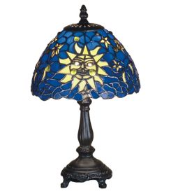 13"H Sun; Moon & Stars Mini Lamp