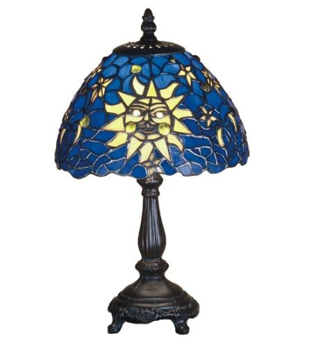 13"H Sun; Moon & Stars Mini Lamp