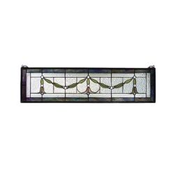 Garland Swag Stained Glass Window - 32 x 8