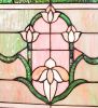 24" Wide X 11" High Tulips Transom Stained Glass Window
