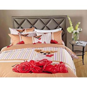 Twin Size Duvet Cover Sheets Set, Cutie Pie