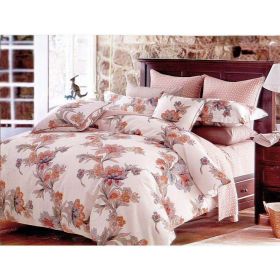 Twin Size 4 Piece Duvet Cover Sheets Set, Abloom