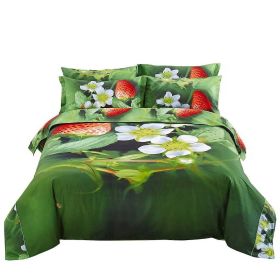 Dolce Mela - Strawberry, Nature Duvet Cover Set, Twin Bedding