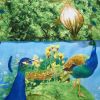 Duvet Cover Set, King Size Pictorial Bedding, Dolce Mela - Peafowl