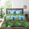 Duvet Cover Set, King Size Pictorial Bedding, Dolce Mela - Peafowl