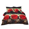 Duvet Cover Set, King Size Floral Bedding, Dolce Mela - Night Roses