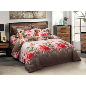 Duvet Cover Set, King Size Floral Bedding, Dolce Mela - Rose Medley