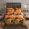 Dolce Mela Eden, Duvet Cover Set, Luxury Floral Bedding, 6 pc Queen