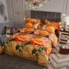 Dolce Mela Eden, Duvet Cover Set, Luxury Floral Bedding, 6 pc Queen