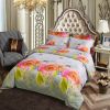 Queen Size Duvet Cover Set, 6 Piece Luxury Floral Bedding, Dolce Mela  Innocence