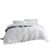 Duvet Cover Set Ruffled Bedding 100% Cotton - White 4 pc Twin