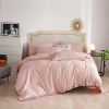 King Size 6 piece Duvet Cover Set Ruffled Bedding 100% Cotton