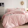 King Size 6 piece Duvet Cover Set Ruffled Bedding 100% Cotton