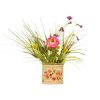 French country planters vintage metal flower pots (set of 3)