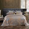 Elegant Queen Size Duvet Cover Set Jacquard Top & 100% Cotton Inside