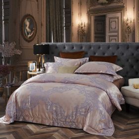 Perugia by Dolce Mela - 6 Pieces Luxury Jacquard Queen Size Duvet Cover Set