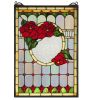 14"W X 20"H Morgan Rose Stained Glass Window
