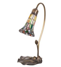 16 High Stained Glass Pond Lily Accent Lamp