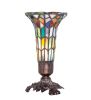 8" High Stained Glass Pond Lily Victorian Accent Lamp