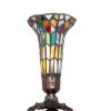 8" High Stained Glass Pond Lily Victorian Accent Lamp