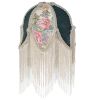 7" Wide Tulip W/Fringe Fabric Shade