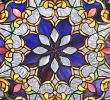 25W X 25H Floral Stained Glass Window