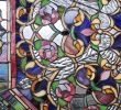 25W X 25H Floral Stained Glass Window