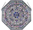 25W X 25H Floral Stained Glass Window