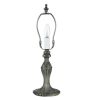 15"H Fabric & Fringe Victorian Tulip Accent Lamp