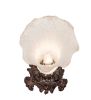 8" High White Tiffany Pond Lily Victorian Accent Lamp