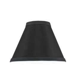 7"W X 5"H Faille Black Shade